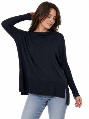Soaked in Luxury Cashmere Blend Navy Blue Sweater